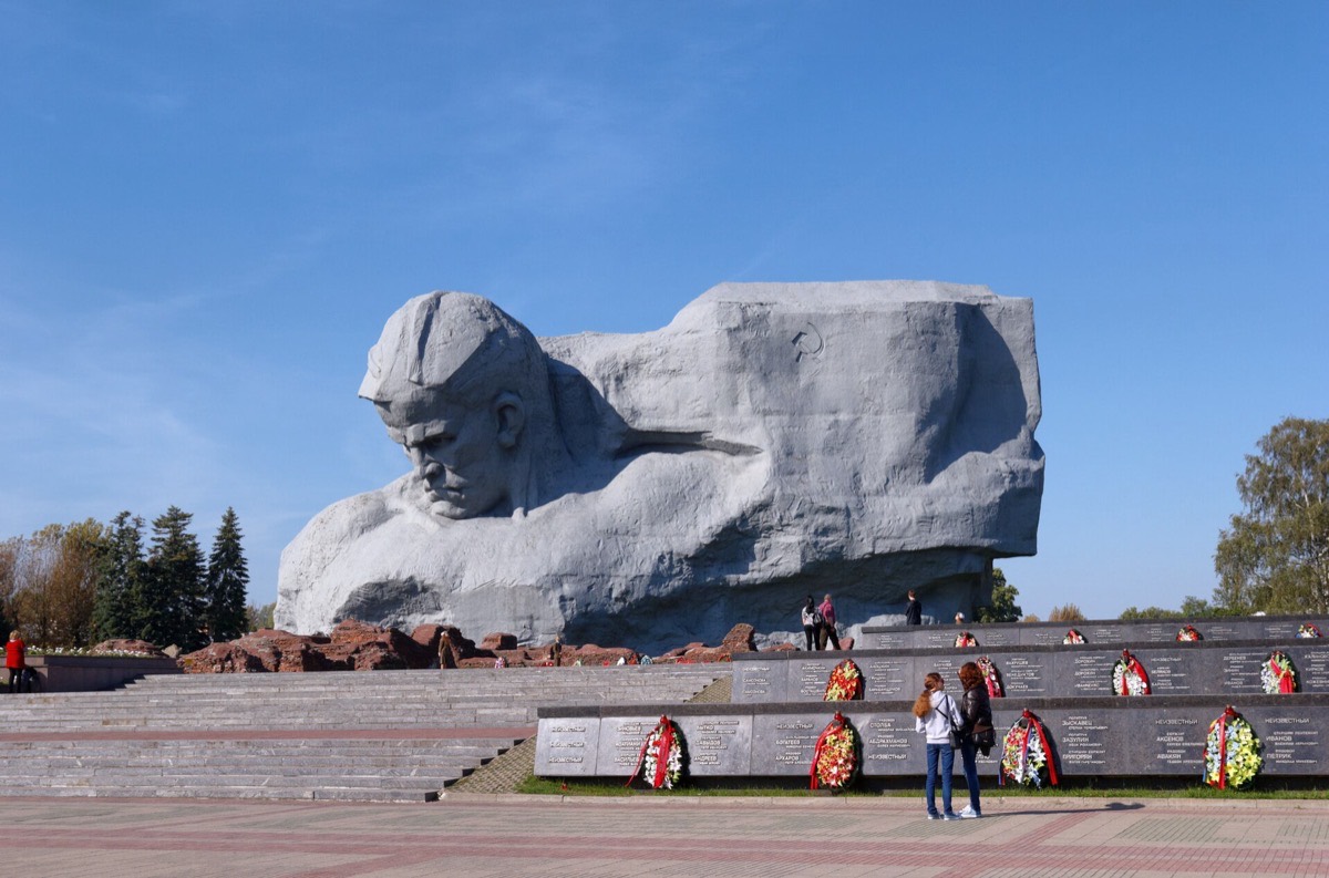 The colossal Courage monument at Brest Hero Fortress